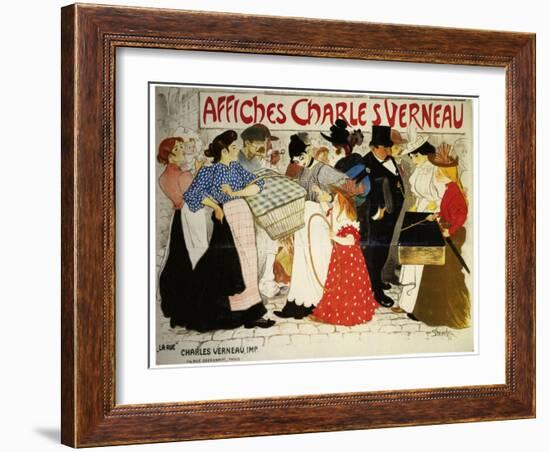 Affiches Charles Verneau-La Rue-Théophile Alexandre Steinlen-Framed Art Print