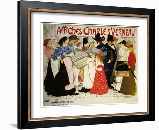 Affiches Charles Verneau-La Rue-Théophile Alexandre Steinlen-Framed Art Print