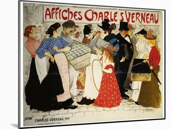 Affiches Charles Verneau-La Rue-Théophile Alexandre Steinlen-Mounted Art Print