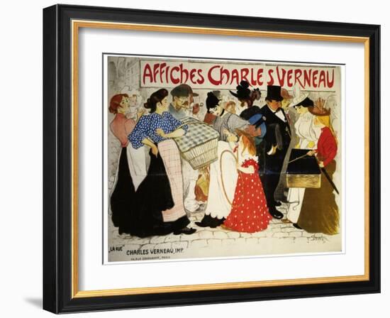 Affiches Charles Verneau-La Rue-Théophile Alexandre Steinlen-Framed Art Print