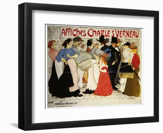 Affiches Charles Verneau-La Rue-Théophile Alexandre Steinlen-Framed Premium Giclee Print