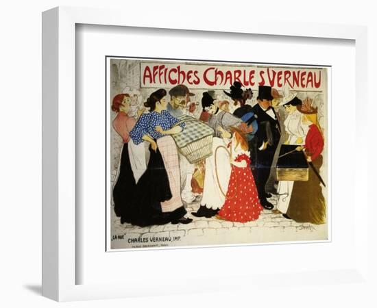 Affiches Charles Verneau-La Rue-Théophile Alexandre Steinlen-Framed Premium Giclee Print