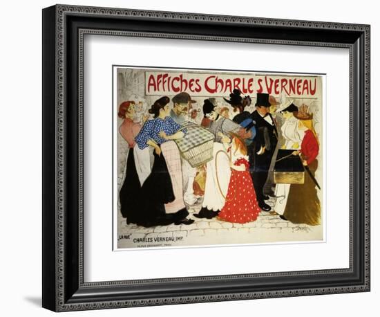 Affiches Charles Verneau-La Rue-Théophile Alexandre Steinlen-Framed Premium Giclee Print