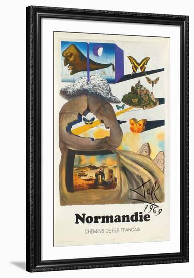 Affiches SNCF: Normandie-Salvador Dalí-Framed Premium Edition