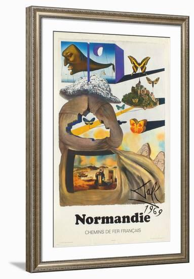 Affiches SNCF: Normandie-Salvador Dalí-Framed Premium Edition