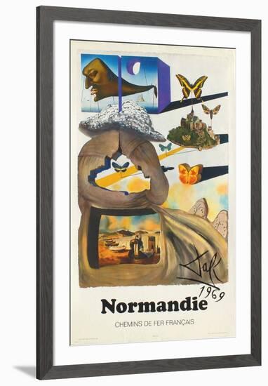 Affiches SNCF: Normandie-Salvador Dalí-Framed Premium Edition