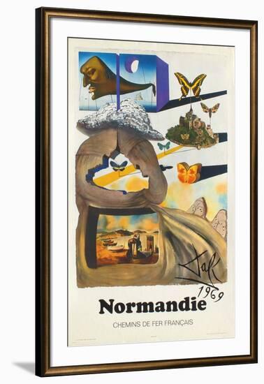 Affiches SNCF: Normandie-Salvador Dalí-Framed Premium Edition