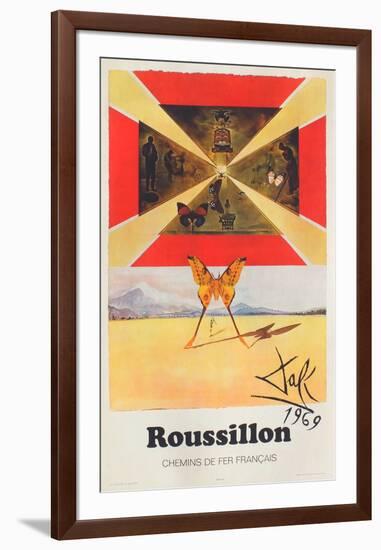 Affiches SNCF: Roussillon-Salvador Dalí-Framed Premium Edition