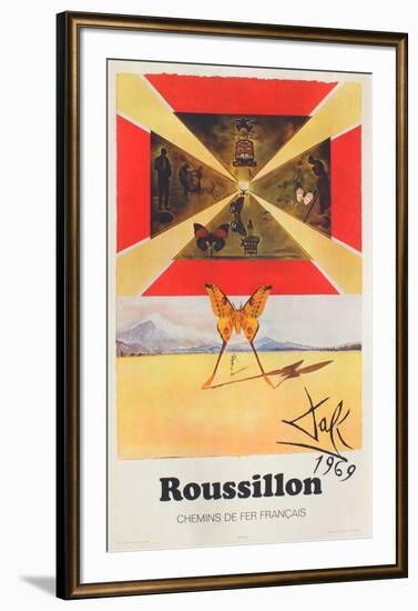 Affiches SNCF: Roussillon-Salvador Dalí-Framed Premium Edition