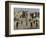 Afghan Boys Play Soccer Near a Mosque and Ruined Buildings During the Early Morning-null-Framed Photographic Print