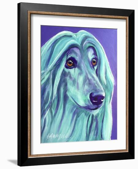 Afghan Hound - Aqua-Dawgart-Framed Giclee Print