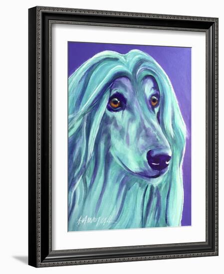 Afghan Hound - Aqua-Dawgart-Framed Giclee Print