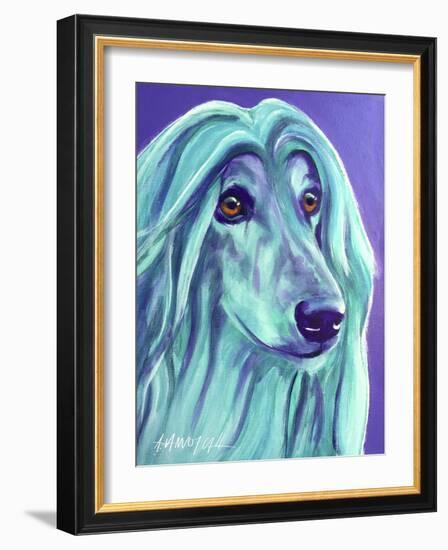 Afghan Hound - Aqua-Dawgart-Framed Giclee Print