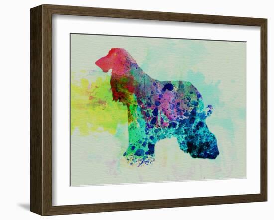 Afghan Hound Watercolor-NaxArt-Framed Art Print