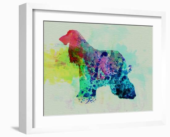 Afghan Hound Watercolor-NaxArt-Framed Art Print