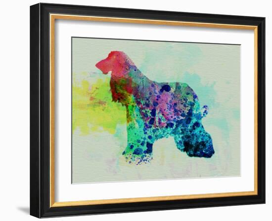 Afghan Hound Watercolor-NaxArt-Framed Art Print