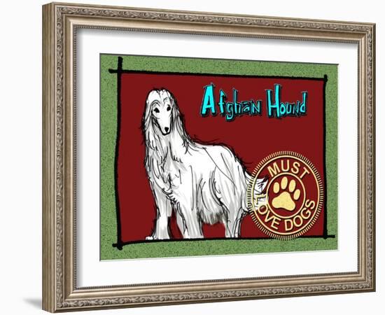 Afghan Hound-Cathy Cute-Framed Giclee Print