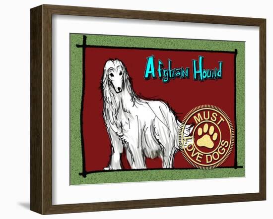 Afghan Hound-Cathy Cute-Framed Giclee Print