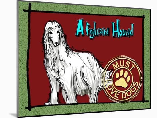 Afghan Hound-Cathy Cute-Mounted Giclee Print