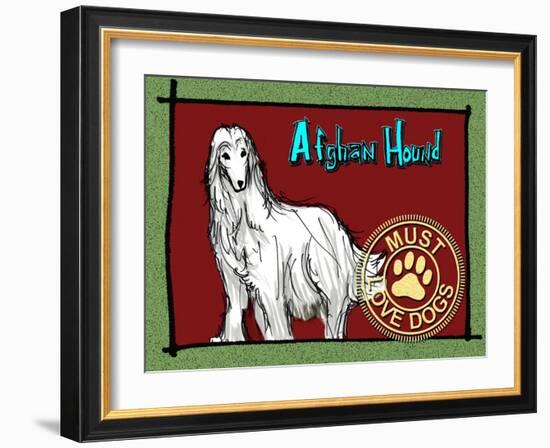 Afghan Hound-Cathy Cute-Framed Giclee Print