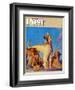 "Afghan Hounds," Saturday Evening Post Cover, March 18, 1944-Rutherford Boyd-Framed Giclee Print