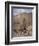 Afghan Nomad Family in Front of the Buddhas of Bamiyan, 1950-null-Framed Giclee Print