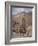 Afghan Nomad Family in Front of the Buddhas of Bamiyan, 1950-null-Framed Giclee Print