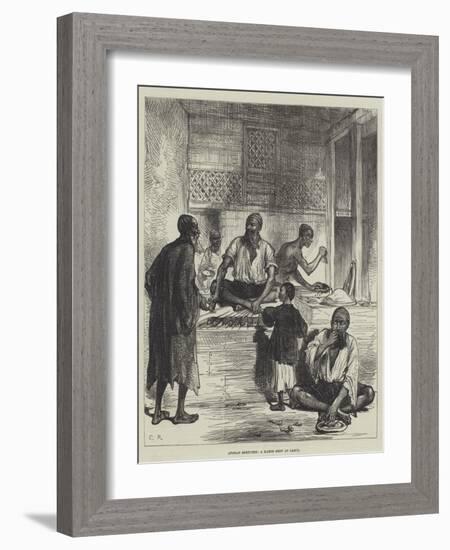 Afghan Sketches, a Kabob Shop at Cabul-Charles Robinson-Framed Giclee Print