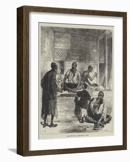 Afghan Sketches, a Kabob Shop at Cabul-Charles Robinson-Framed Giclee Print
