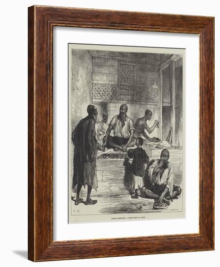 Afghan Sketches, a Kabob Shop at Cabul-Charles Robinson-Framed Giclee Print