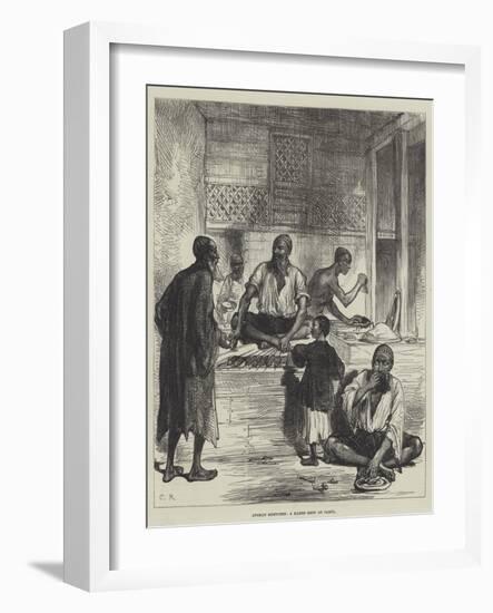 Afghan Sketches, a Kabob Shop at Cabul-Charles Robinson-Framed Giclee Print