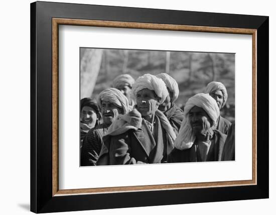 Afghanis during President Eisenhower's visit to Kabul, 1959-Thomas J. O'halloran-Framed Photographic Print