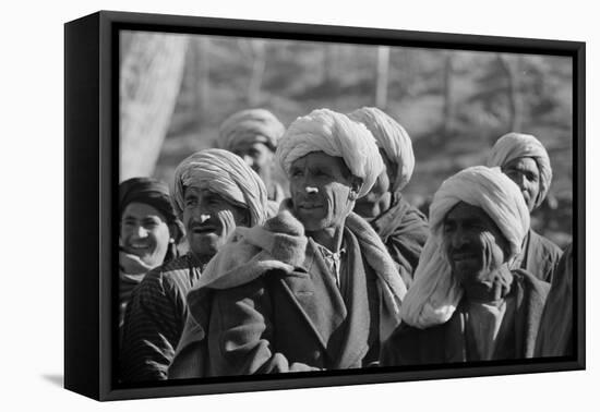 Afghanis during President Eisenhower's visit to Kabul, 1959-Thomas J. O'halloran-Framed Premier Image Canvas