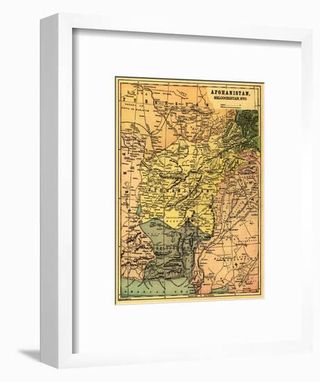 Afghanistan and Surrounding Countries - Panoramic Map - Afghanistan-Lantern Press-Framed Art Print