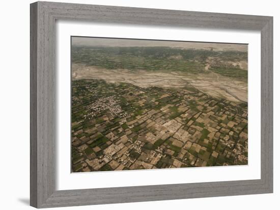 Afghanistan landscape from the Herat-Kabul flight, Afghanistan, Asia-Alex Treadway-Framed Photographic Print