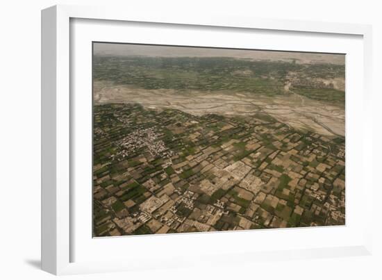 Afghanistan landscape from the Herat-Kabul flight, Afghanistan, Asia-Alex Treadway-Framed Photographic Print