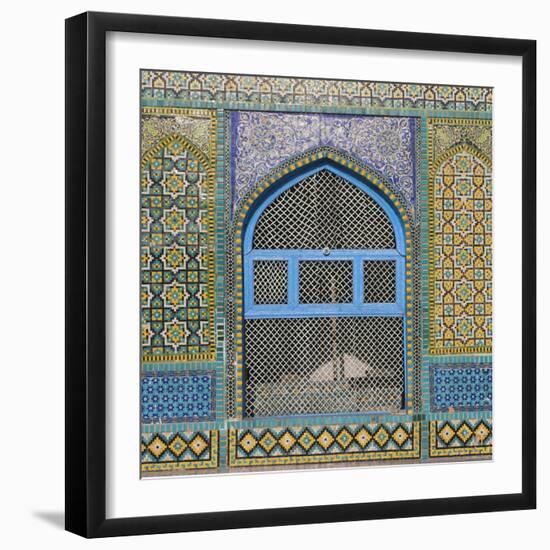 Afghanistan, Mazar-I-Sharif, Shrine of Hazrat Ali, Window-Jane Sweeney-Framed Photographic Print