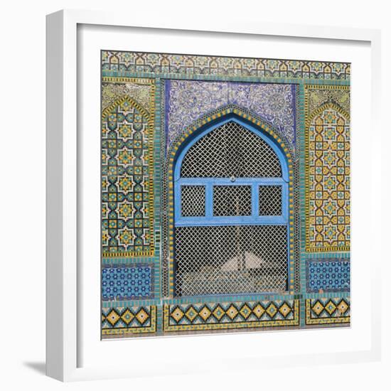 Afghanistan, Mazar-I-Sharif, Shrine of Hazrat Ali, Window-Jane Sweeney-Framed Photographic Print