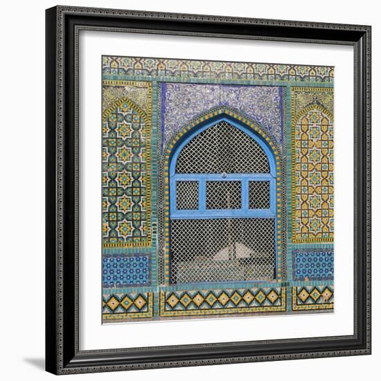 Afghanistan, Mazar-I-Sharif, Shrine of Hazrat Ali, Window-Jane Sweeney-Framed Photographic Print
