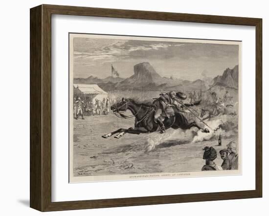 Afghanistan, Native Sports at Candahar-Samuel Edmund Waller-Framed Giclee Print