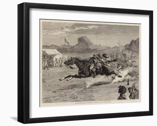 Afghanistan, Native Sports at Candahar-Samuel Edmund Waller-Framed Giclee Print