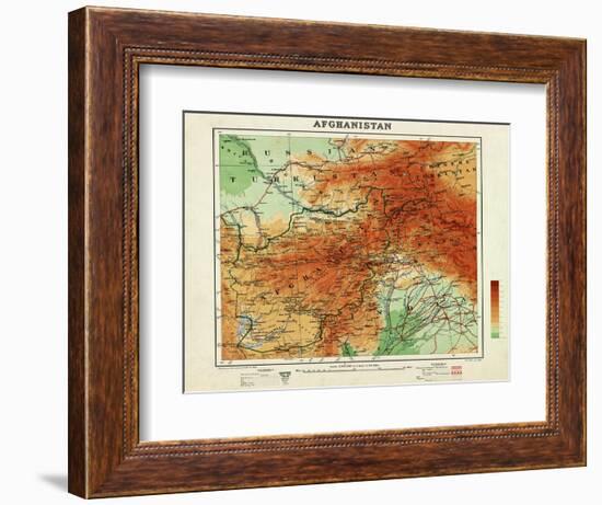 Afghanistan - Panoramic Map - Afghanistan-Lantern Press-Framed Art Print