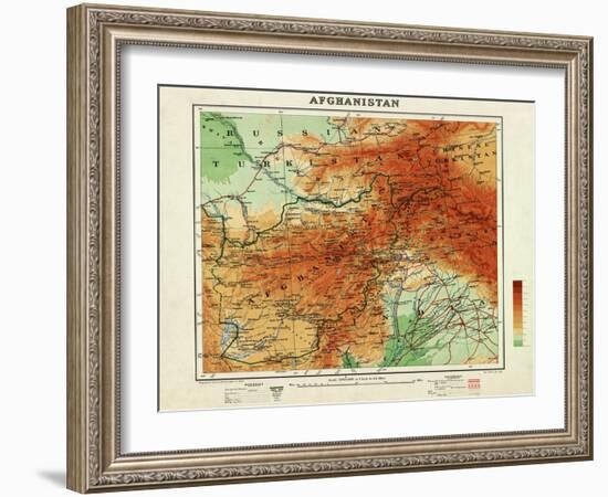 Afghanistan - Panoramic Map - Afghanistan-Lantern Press-Framed Art Print