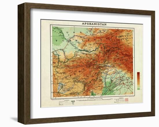 Afghanistan - Panoramic Map - Afghanistan-Lantern Press-Framed Art Print