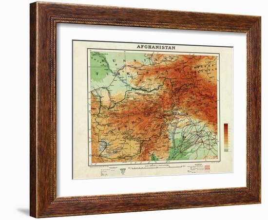 Afghanistan - Panoramic Map - Afghanistan-Lantern Press-Framed Art Print