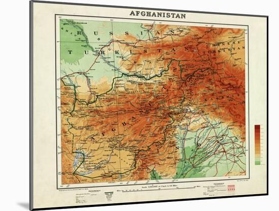 Afghanistan - Panoramic Map - Afghanistan-Lantern Press-Mounted Art Print