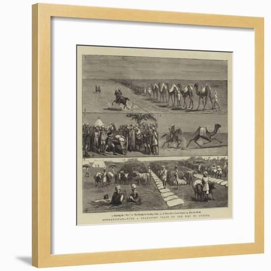 Afghanistan, with a Transport Train on the Way to Quetta-Charles Edwin Fripp-Framed Giclee Print