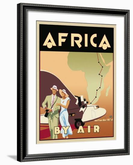 Africa by Air-Brian James-Framed Art Print