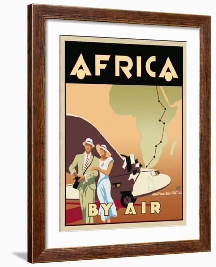 Africa by Air-Brian James-Framed Art Print