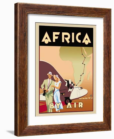 Africa by Air-Brian James-Framed Art Print